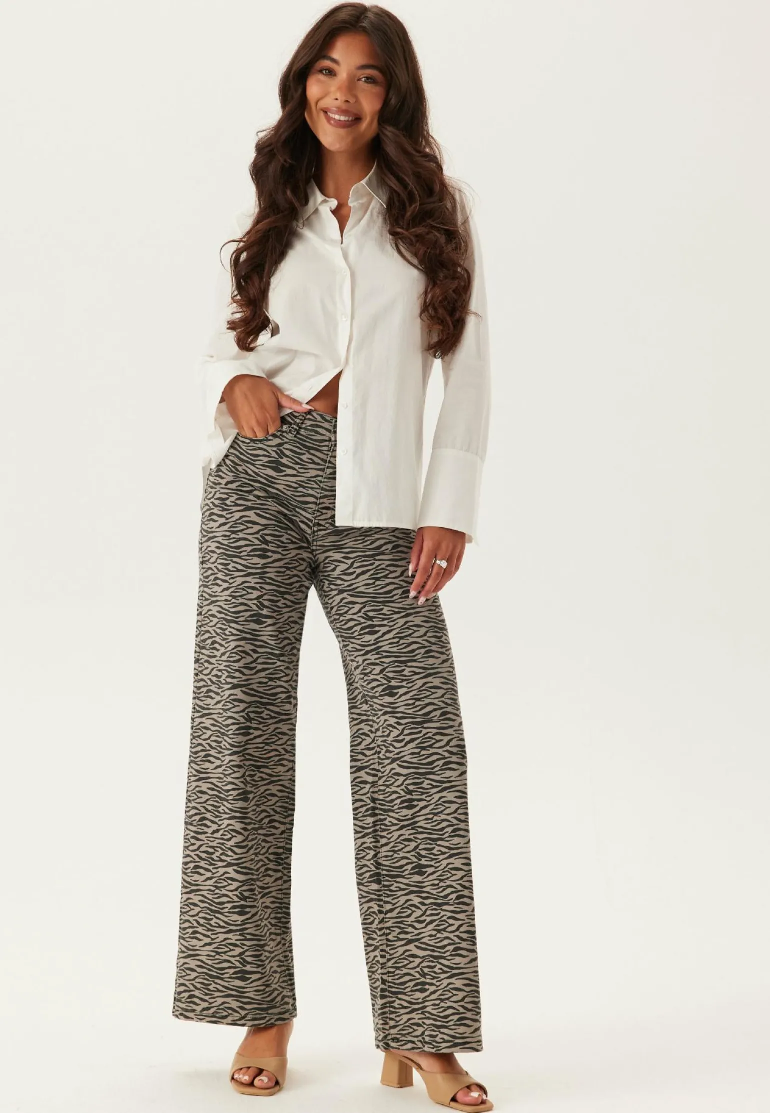 Onlmadison Hw Wide Animal Pant