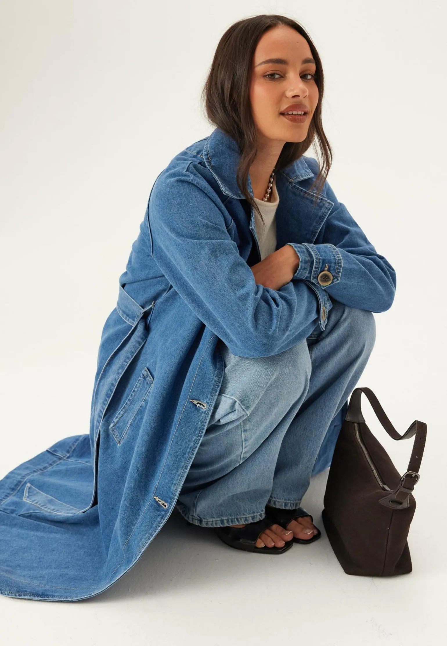 Onlmalou Belted Trench Dnm