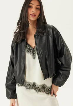 Onlsaramy Faux Leather Bomber
