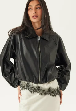 Onlsaramy Faux Leather Bomber