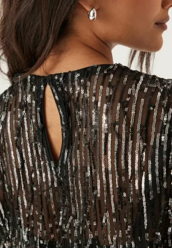 Onlspacy Ss Sequins Top