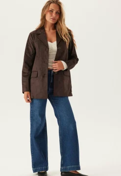 Onltulip Faux Suede Blazer Coa