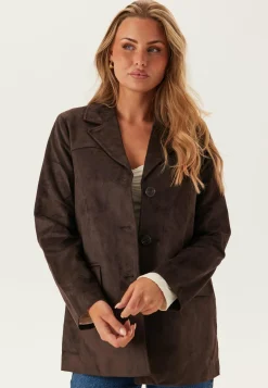 Onltulip Faux Suede Blazer Coa