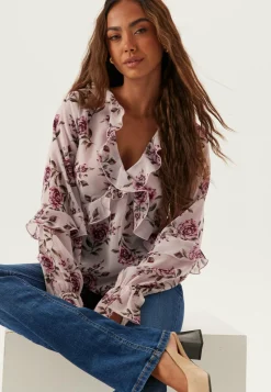 Open Back Frill Blouse