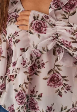 Open Back Frill Blouse