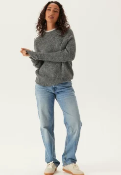Pcivy Ls O-neck Contrast Knit