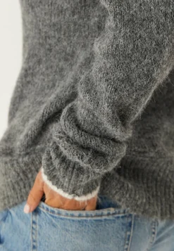 Pcivy Ls O-neck Contrast Knit