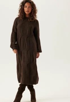 Pcjenna Ls Cable Knit Midi Dre