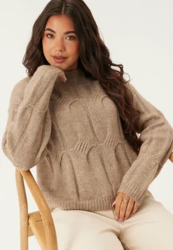 Pcjenna Ls O-neck Cable Knit