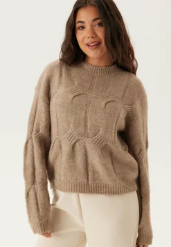 Pcjenna Ls O-neck Cable Knit