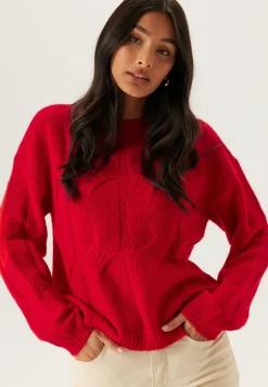 Pcjenna Ls O-neck Cable Knit