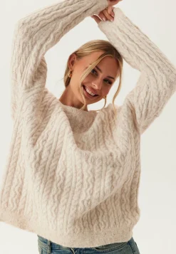 Pcjisa Ls O-neck Long Cabel Knit