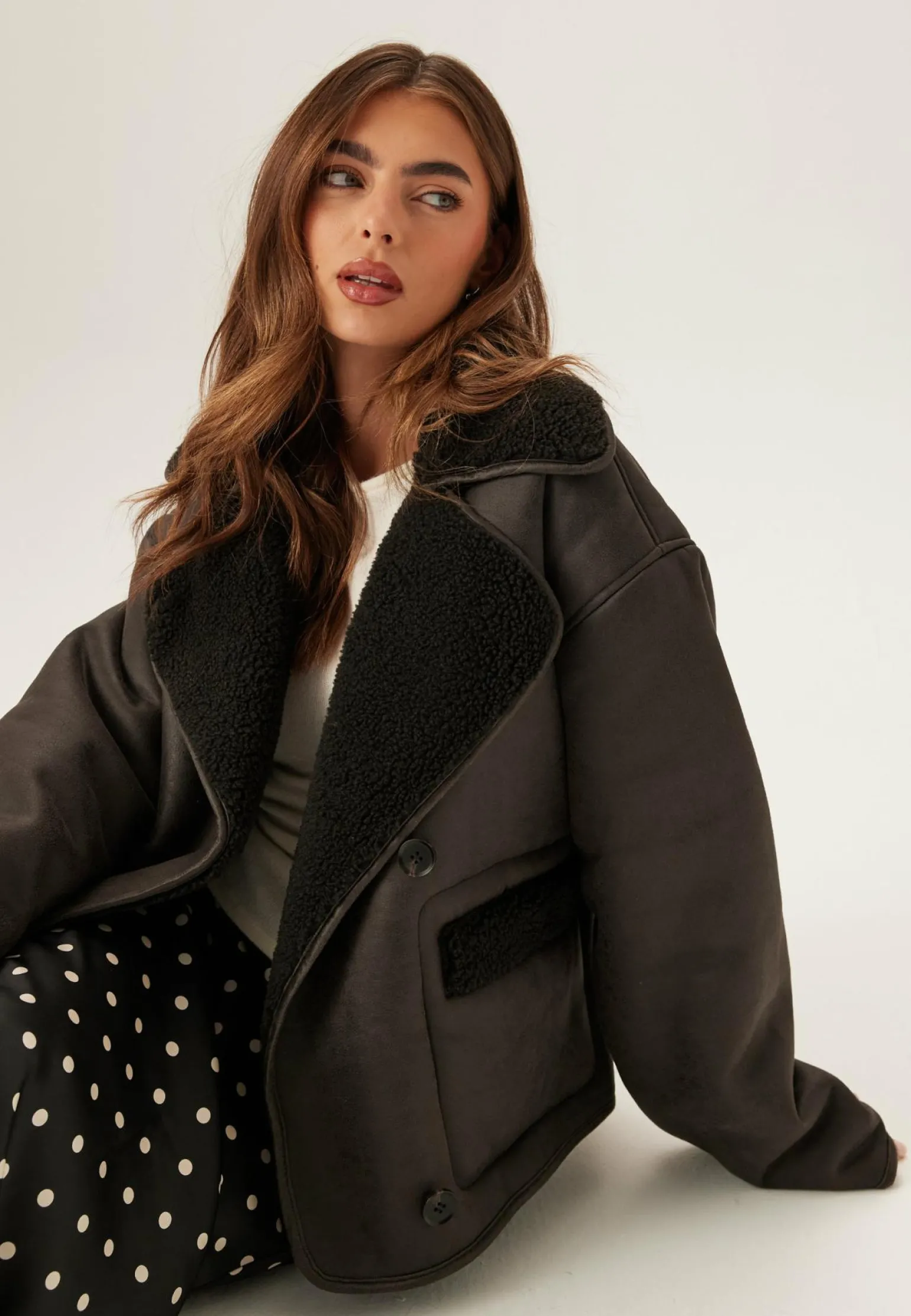 Pcjuno Coated Teddy Jacket