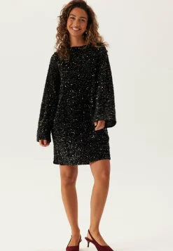 Pckam Ls Deep Back Bow Dress