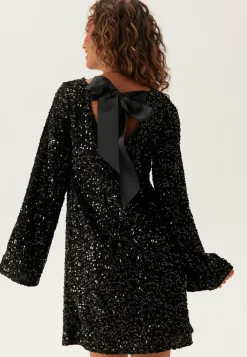 Pckam Ls Deep Back Bow Dress