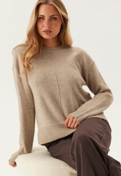 Pcmalou Ls O-neck Cutline Knit