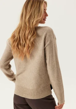 Pcmalou Ls O-neck Cutline Knit