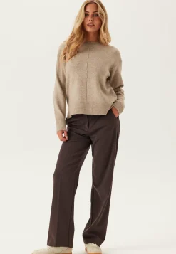 Pcmalou Ls O-neck Cutline Knit