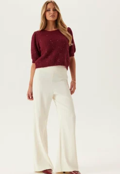 Pcmesva Ss Sequin Tie Back Knit