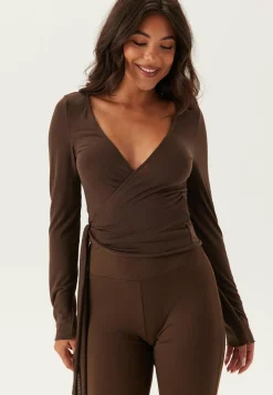 Pcroya Ballerina Ls Wrap Top
