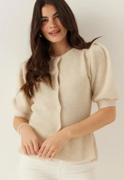 Pcsilly Ss Puff Knit Cardigan