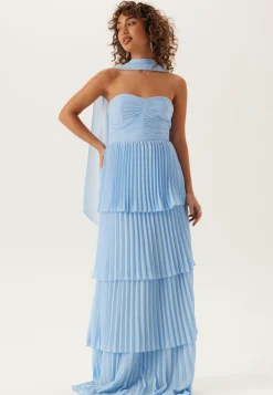 Pleated Bandeau Gown