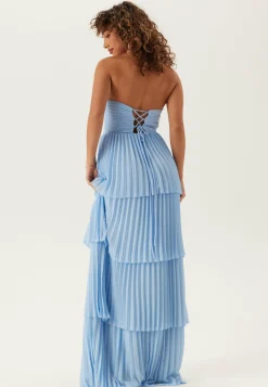 Pleated Bandeau Gown