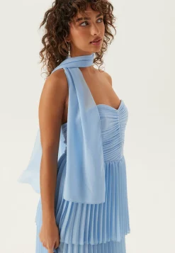 Pleated Bandeau Gown