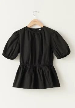 Puff Sleeve Peplum Blouse