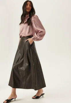 Puff Sleeve Satin Shirt