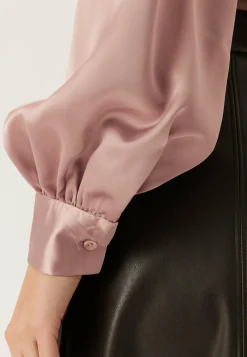 Puff Sleeve Satin Shirt