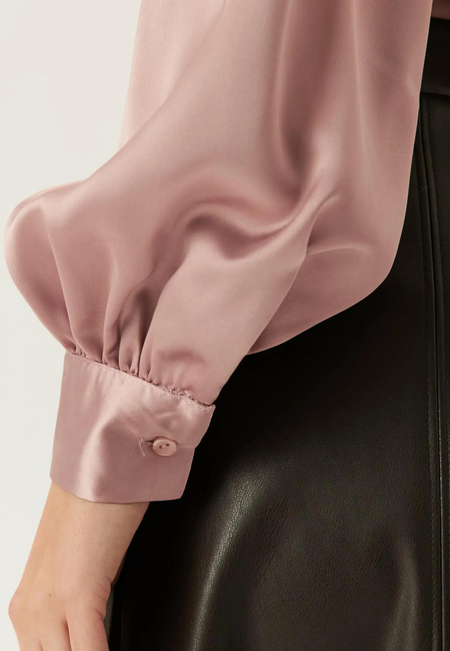 Puff Sleeve Satin Shirt