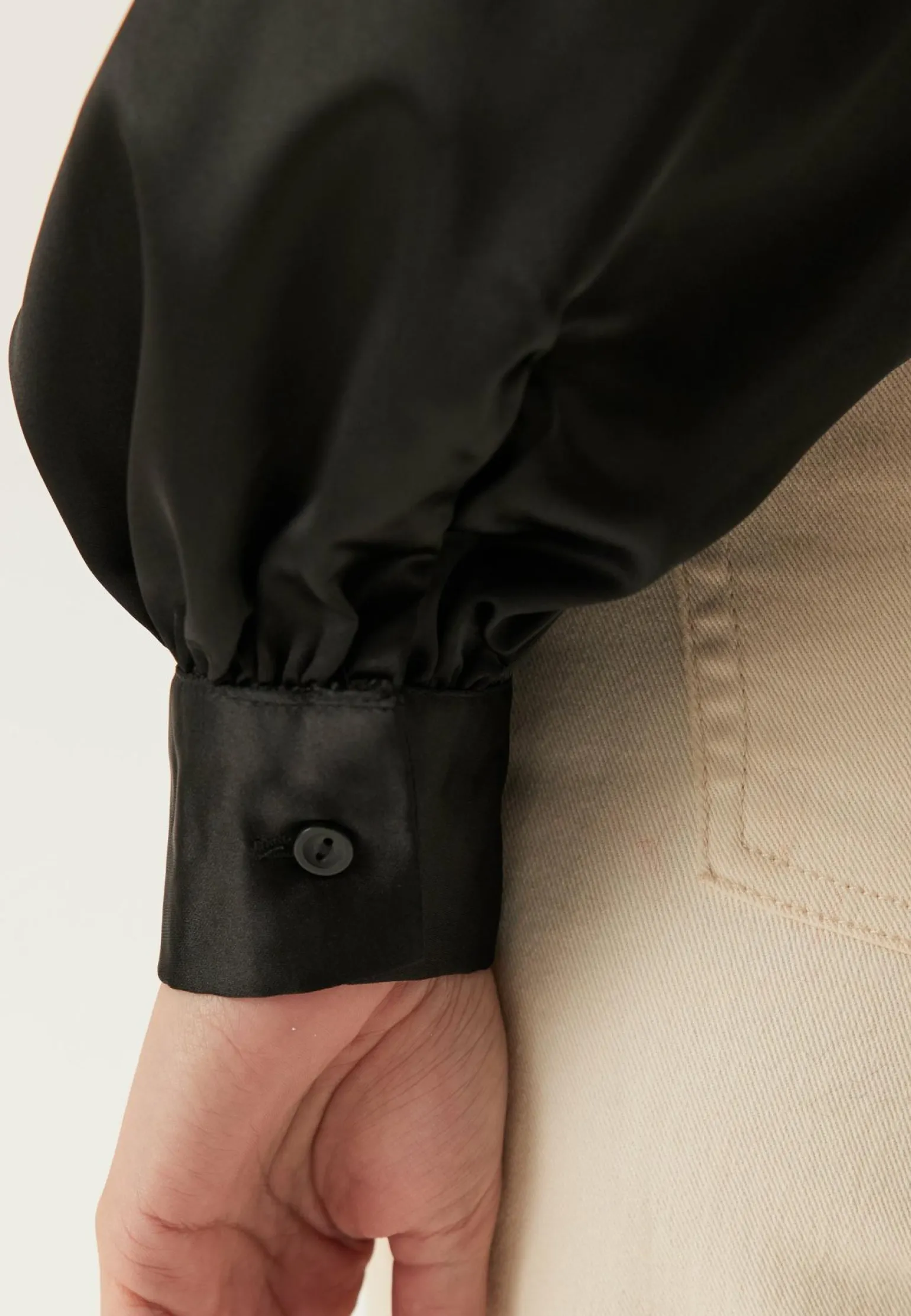 Puff Sleeve Satin Shirt
