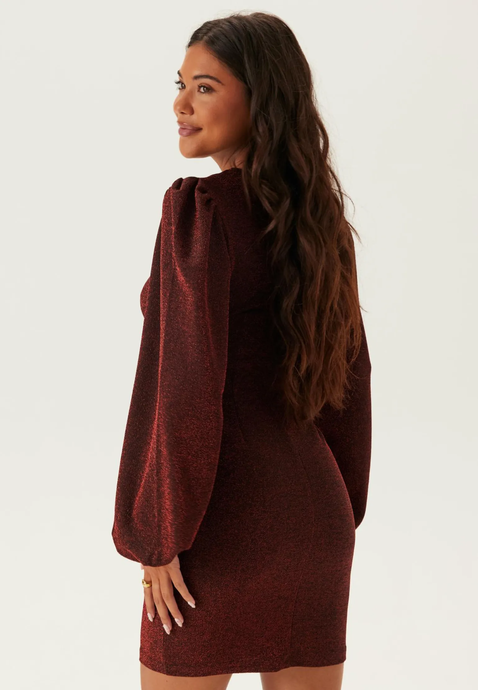 Puff Sleeve Sparkling Dress