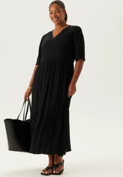 Puff Sleeve Viscose Dress