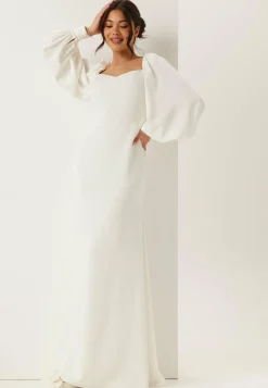 Puff Sleeve Wedding Gown