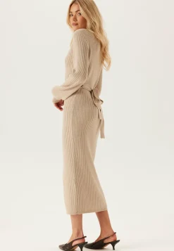 Rib Knitted Cardigan Dress