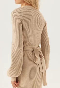 Rib Knitted Cardigan Dress