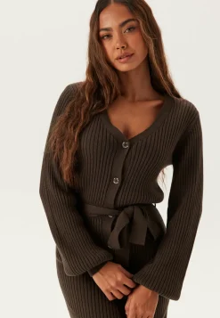 Rib Knitted Cardigan Dress