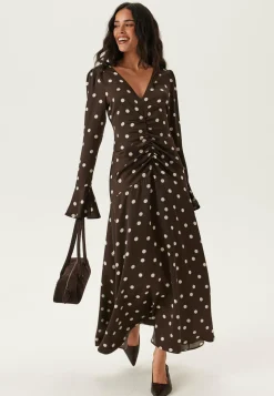 Ruched Front Midi Dress