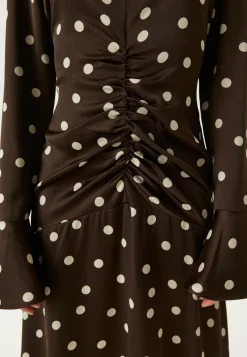 Ruched Front Midi Dress