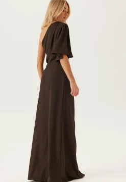 Ruched One Shoulder Gown