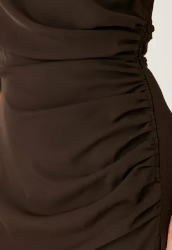 Ruched One Shoulder Gown