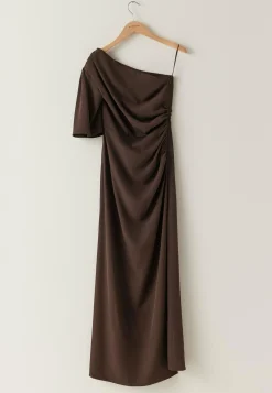 Ruched One Shoulder Gown