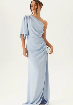 Ruched One Shoulder Gown