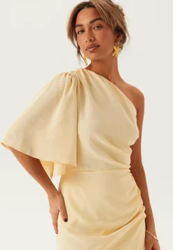 Ruched One Shoulder Midi Dress