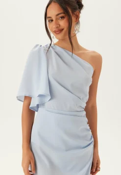 Ruched One Shoulder Midi Dress
