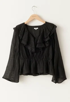 Ruffle Wide Sleeve Blouse