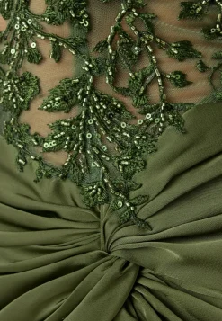 Satin Evening Dress With Back Lacing