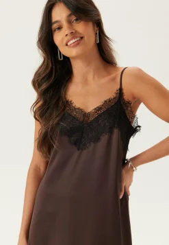 Satin Lace Slip Dress